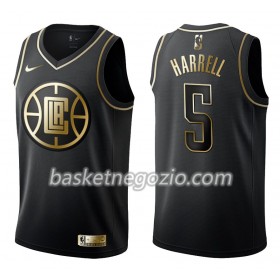 Canotte Uomo Los Angeles Clippers Montrezl Harrell 5 Nike Nero Golden Edition Swingman